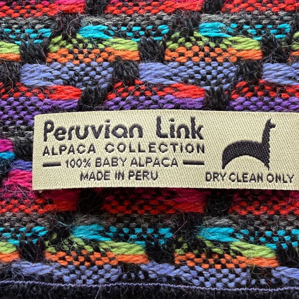 Peruvian Link Alpaca Collection 100% Baby Alpaca Made in Peru Multicolored Scarf
